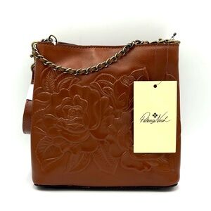 Patricia Nash - New With Tags! Convertible Bag, Tooled Leather Tan / Cognac